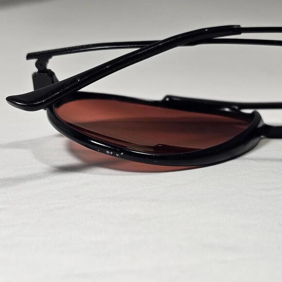 Vintage Serengeti 5284L Matte Black Aviator Sunglasses Rose Lens Japan Frames - Picture 14 of 15